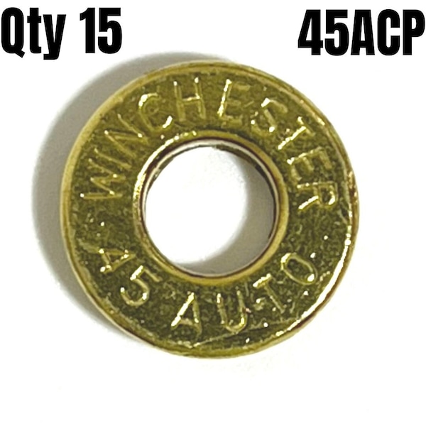 45 ACP Deprimed Thin Cut Polished Bullet Slices No Primer Qty 15 | FREE SHIPPING