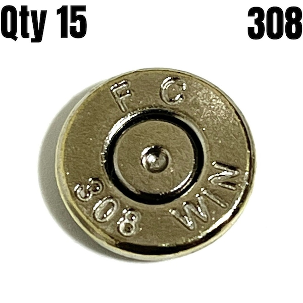 Nickel 308 WIN Thin Cut Bullet Slices Cut Ends Polished Qty 15 | FREE SHIPPING