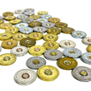Shotgun Shell Slices 12 Gauge Silver and Gold Mixed Pack 50 Pcs | FREE SHIPPING