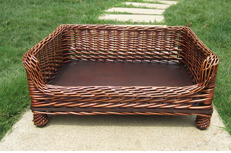 Medium/Large Dog Bed Large Dog Basket Wicker Dog Furniture Etsy