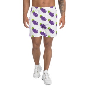 De Aubergine Men's Athletic Long Shorts,