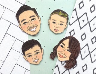Custom Illustrated Face Magnet