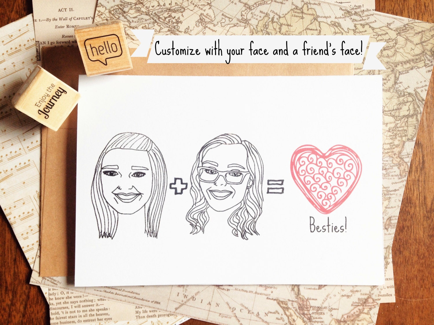 Printable Custom Best Friend Card