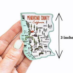 Mendocino County Vinyl Sticker, Mendocino water bottle sticker, Mendocino California, Mendocino Coast, Fort Bragg Sticker, Russian Gulch image 3