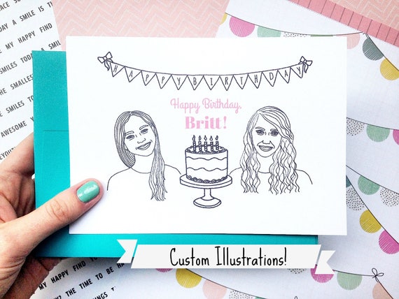 custom best friend birthday card funny birthday card 30th