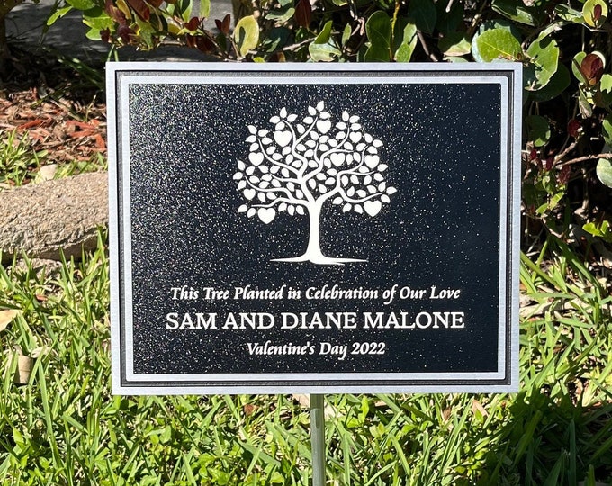 Personalized 8x10 Outdoor Plaque w/ Stake -  Engraved for Memorial, Dedication, Garden, Scout Project  ~ Free Layout Prior to Purchase