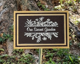 Personalized 4" x 6" Bronze/Brown Outdoor Plaque w/ Stake ~ Memorial, Tree Dedication, Garden, Scout Project ~ Free Layout Prior to Purchase