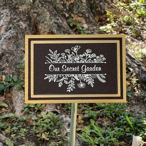 Personalized 4&quot; x 6&quot; Bronze/Brown Outdoor Plaque w/ Stake ~ Memorial, Tree Dedication, Garden, Scout Project ~ Free Layout Prior to Purchase