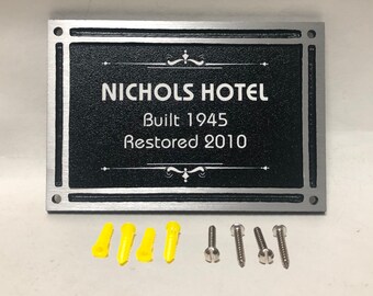 4 X 6 Outdoor Plaque Gold Tone Custom Engraved Etsy