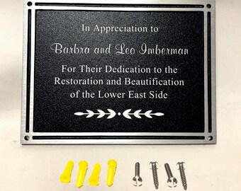 4 X 6 Outdoor Plaque Gold Tone Custom Engraved Etsy