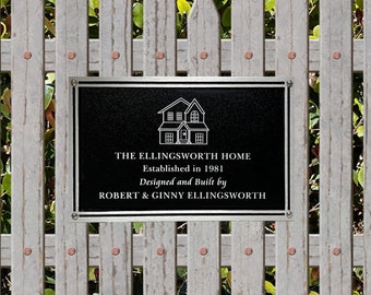 8" x 12" Outdoor Cast Aluminum Plaque with Screws - Engraved for Dedication, Memorial, Signage ~ Free Layout Prior to Purchase