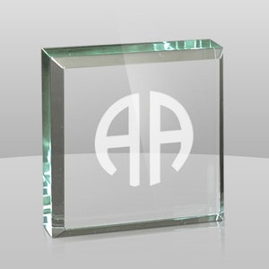 4&quot;x 4&quot; Green Acrylic Paperweight - Custom Engraved Corporate Award, Bridal Party Gift, Promotional Item, Deal Toy, Cake Topper, Office Gift