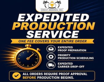 RUSH SERVICE ~ Expedited Production and Delivery to Post Office