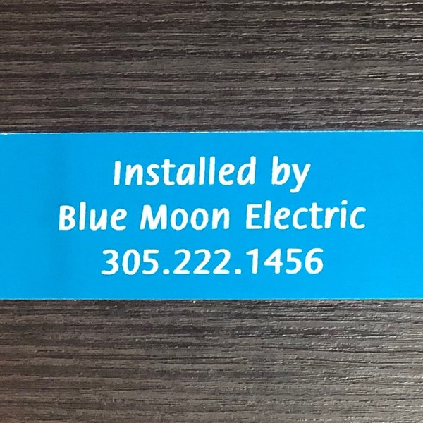Personalized 3” x 1” Blue Anodized Aluminum Plate, Custom Engraved Plate for Industrial Tag, Artwork, Pet Memorial, Taxidermy, Urn, Gifts