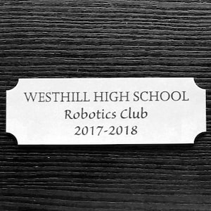 Custom Laser Engraved 3”x 1” Silver Metal Plate w/ Notches for Name Plates, ID, Title Plates for Memorials, Dedications, Inventory, & More