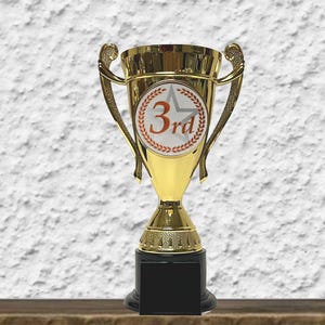 Third Place Trophy – Winning Personalized Gift, Cup Trophy, Sports, Competitions