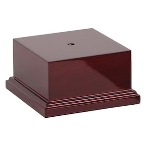 High Gloss Rosewood Base 3&quot; H x 5 1/2&quot; W - Engraved Head Plate