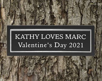Personalized 3" x 9" Outdoor Plaque-  Custom Engraved for Bench, Memorial, Dedication, Garden, Scout Project - Free Layout Prior to Purchase