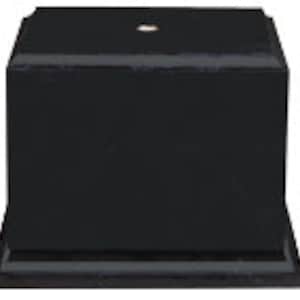 Matte Black Wood Base Display 7&quot; W x 5 1/4&quot; H for Urn, Cup, Vase, Perpetual Award, Artwork, Crystal, and More - Custom Engraved Head Plate