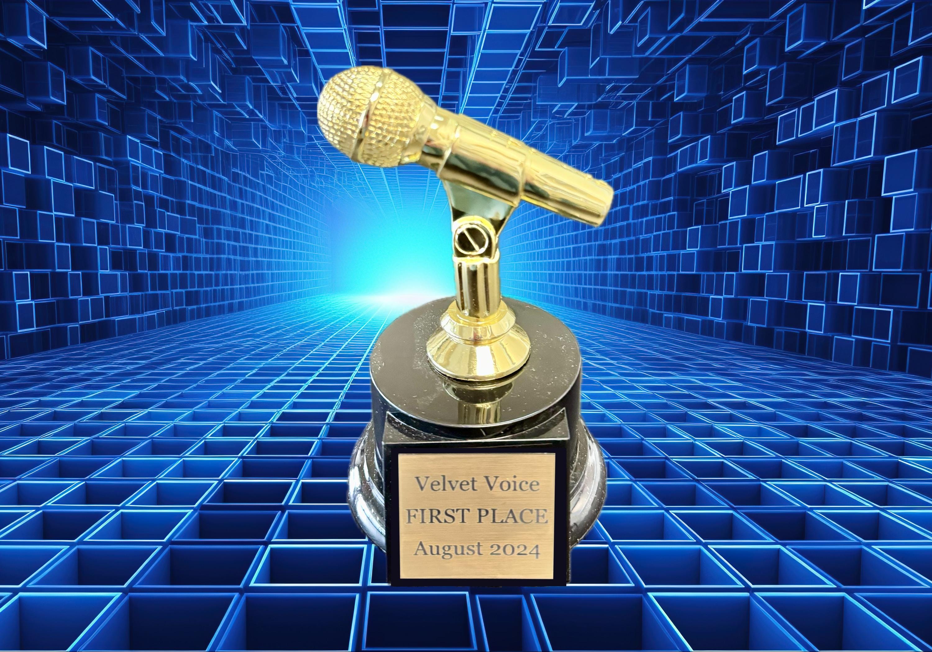 6” Microphone Trophy – Perfect for Karaoke, Stand-Up Comedy, Debate, Public Speaking - Customized Laser Engraved Plate
