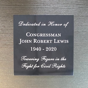 Laser Engraved 4&quot; x 4&quot; Black Anodized Aluminum Plate w/ Holes, Indoor/Exterior, Customized for Dedication, Name Plate, Memorial, Garden Sign