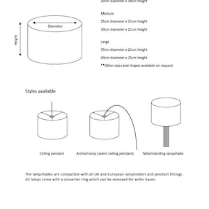 Linear stem print lampshade in dandelion/mustard image 6