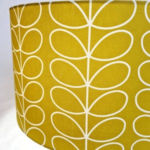 Linear stem print lampshade in dandelion/mustard image 2