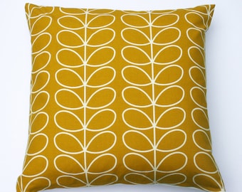 Scandinavian style linear stem cushion in dandelion/mustard