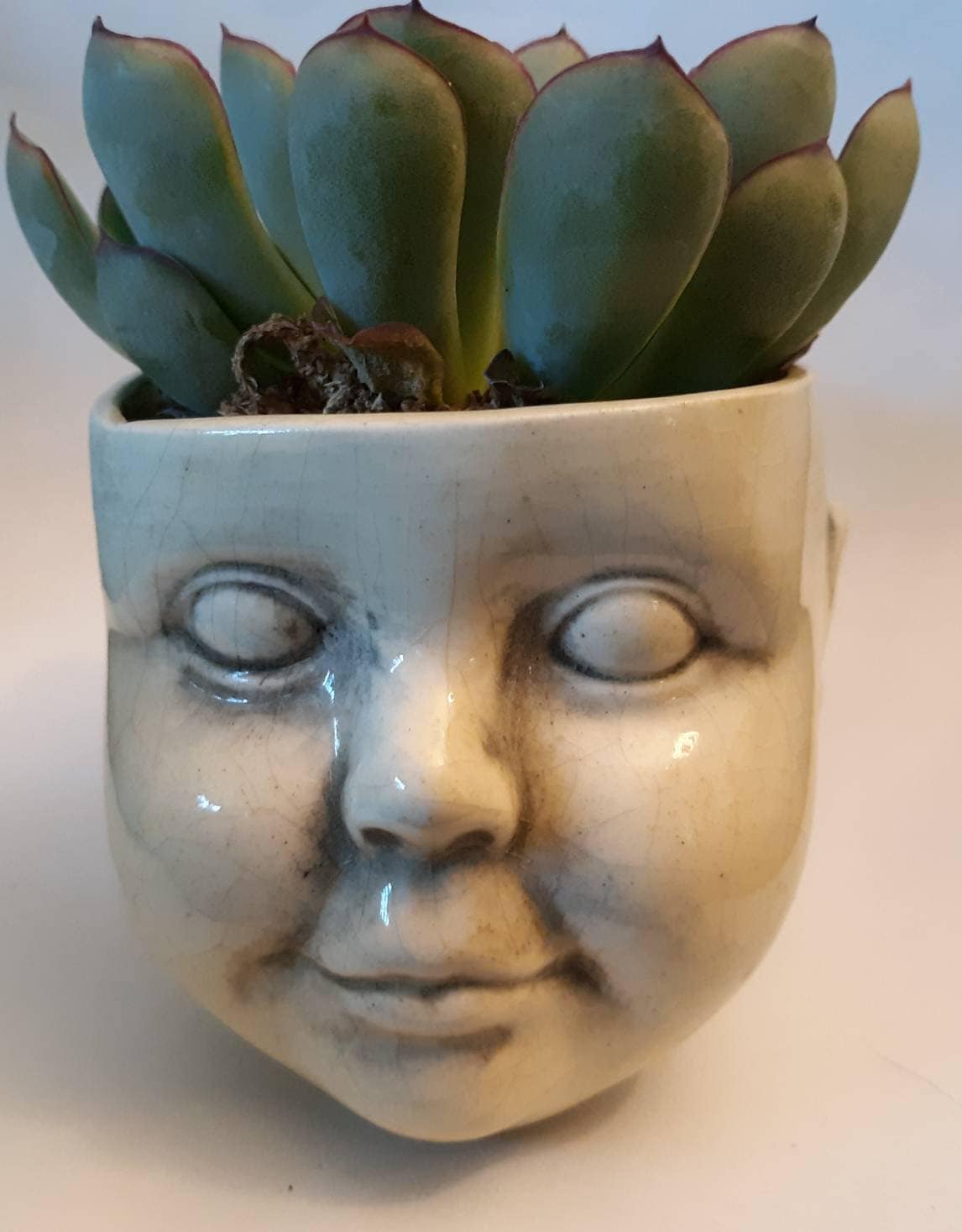 Baby Head Planter. Doll Head Planter. Creepy Doll Head Etsy
