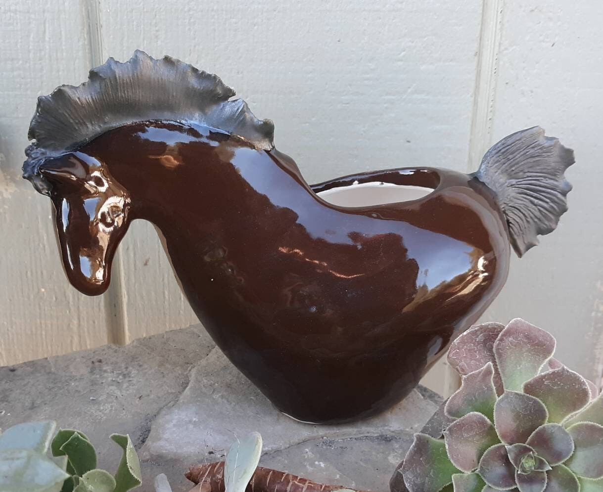 Horse Planter Rescue Horse Planter Succulent Planter Etsy