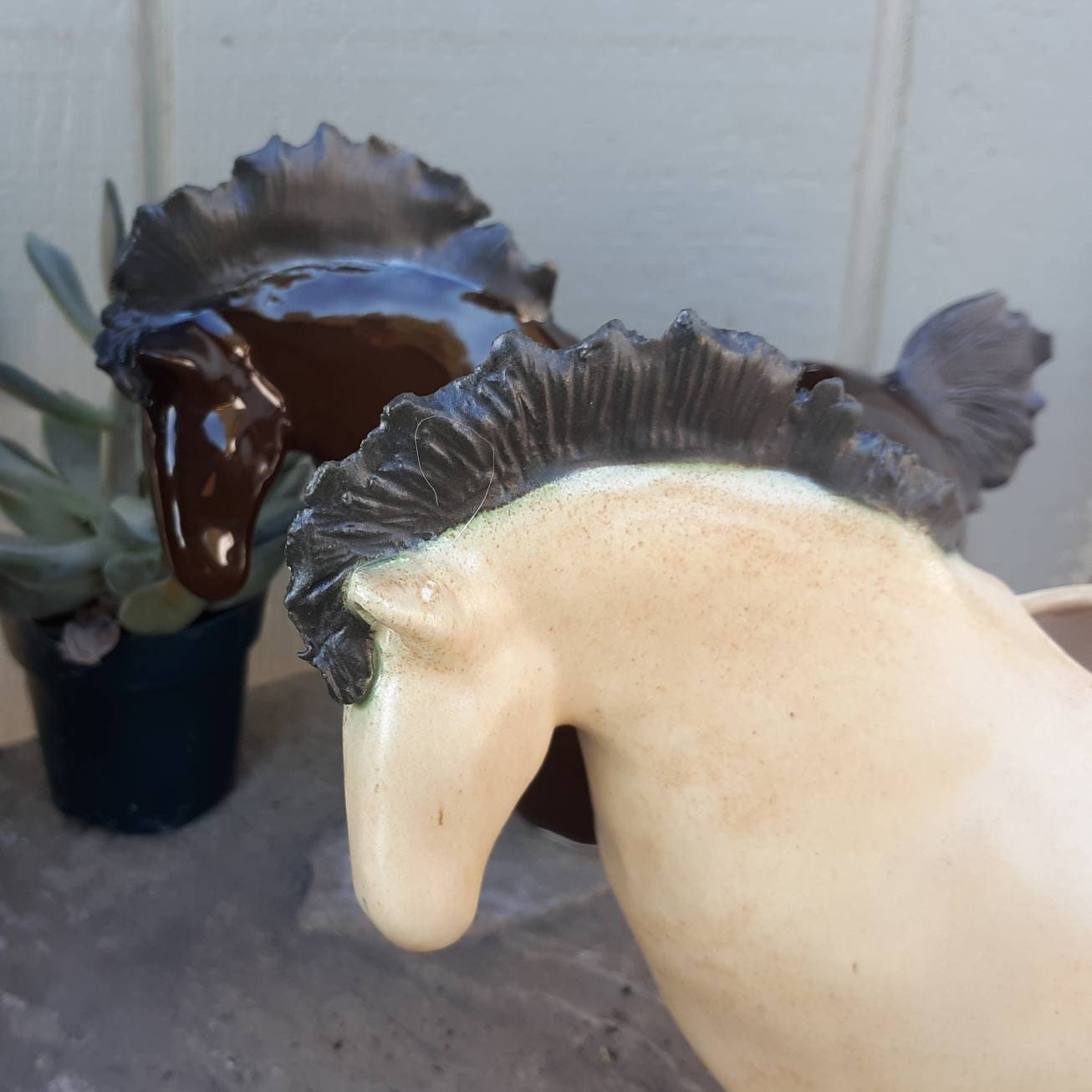 Horse Planter Rescue Horse Planter Succulent Planter Etsy