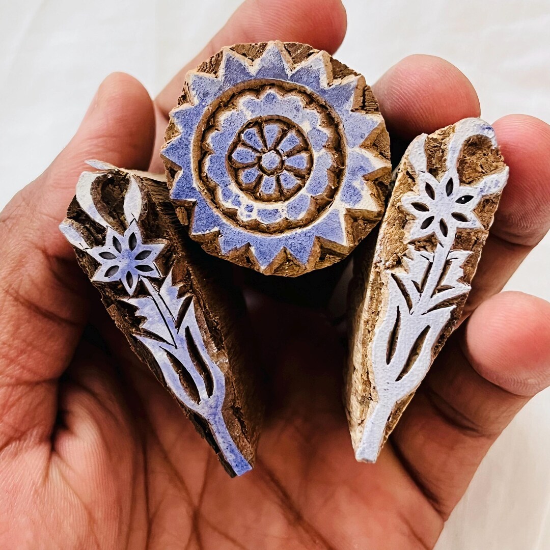Brown - Hand Carved Sheesham Wood Block Keychain 09