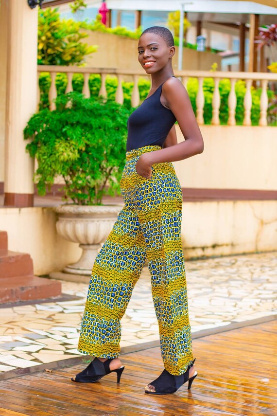 african print trousers for ladies