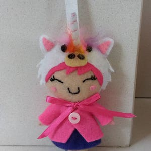 Easy kawaii unicorn girl PDF sewing pattern Felt sewing pattern Kawaii unicorn Anthro unicorn Felt unicorn