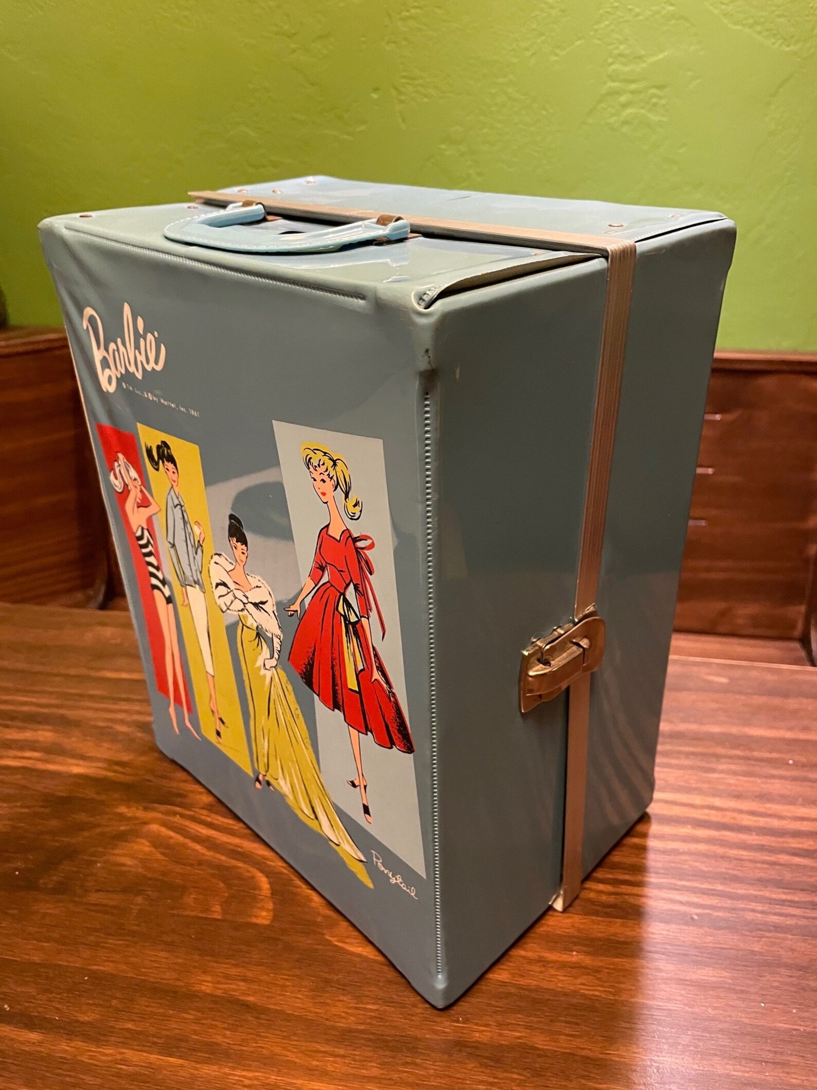 Vintage 1961 Barbie Trunk in Blue | Etsy