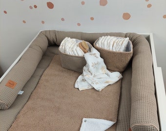 Ensemble I Matelas à langer Bébé avec housse amovible I Beige foncé