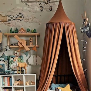Canopy Muslin Caramel / Bed canopy / Crib canopy / Play canopy / Hanging canopy / Set Play mat Pillows Chocolate Cinnamon