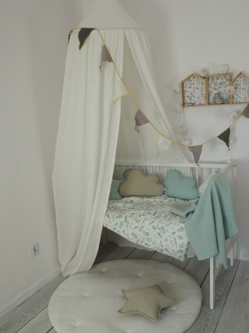 Muslin Canopy White Ivory / Bed Canopy / Kids Baby Canopy / Etsy