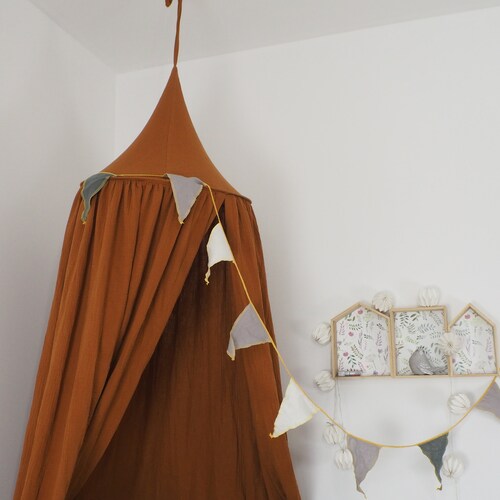 Nursery Canopy Baldachin Crib Canopy Caramel Canopy Etsy
