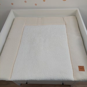 Ensemble I Matelas à langer Bébé avec housse amovible I crème blanche Set A