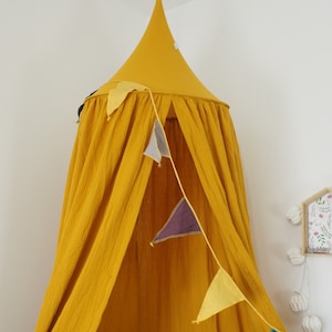 Mustard Canopy / Muslin canopy / Honey Canopy / Bed canopy / Baby canopy / Crib canopy / Play canopy / Hanging canopy / teepee / Kids room