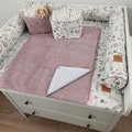 Set I Baby changing mat with detachable cover I terry fabric Dusty Pink Flowers product logo