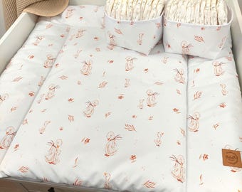 Waterproof Baby changing mat with / without terry cloth cover option | beige geese goose