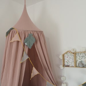 Muslin canopy Woodrose / Dusty pink / Bed canopy / Kids Baby canopy / Crib canopy / Play canopy / Hanging canopy