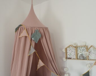 Muslin canopy Woodrose / Dusty pink / Bed canopy / Kids Baby canopy / Crib canopy / Play canopy / Hanging canopy