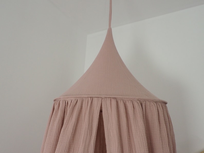 Muslin Canopy Woodrose / Dusty Pink / Bed Canopy / Kids Baby Etsy