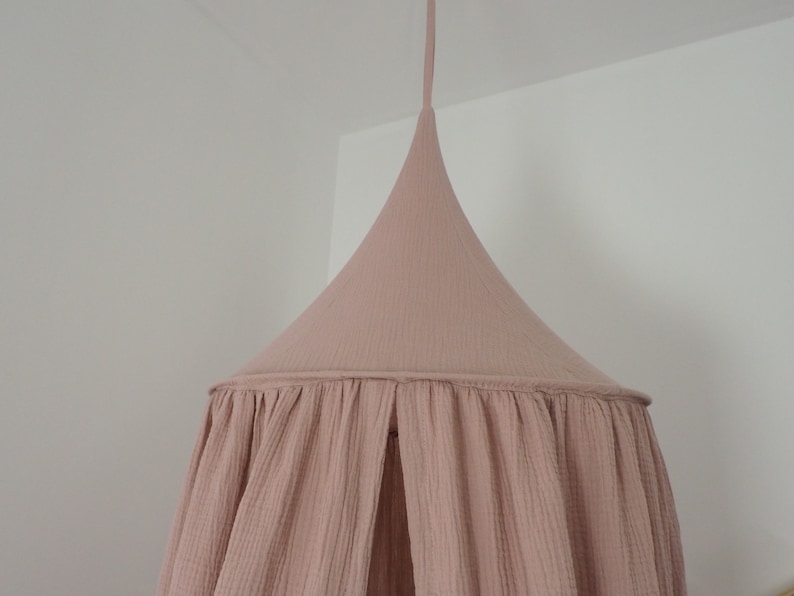 Musselin Baldachin Dusty pink / Rosa / Kinder zimmer / Baby zimmer / zelt / Betthimmel Bild 4