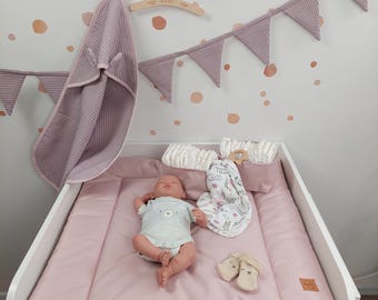 Waterproof Baby changing mat  I Old pink I Babygift I washable changing mat