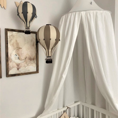 Canopée Blanc Ivoire écru / Chambre d'enfant / Chambre de bébé / Dais de mousseline / Baldaquin