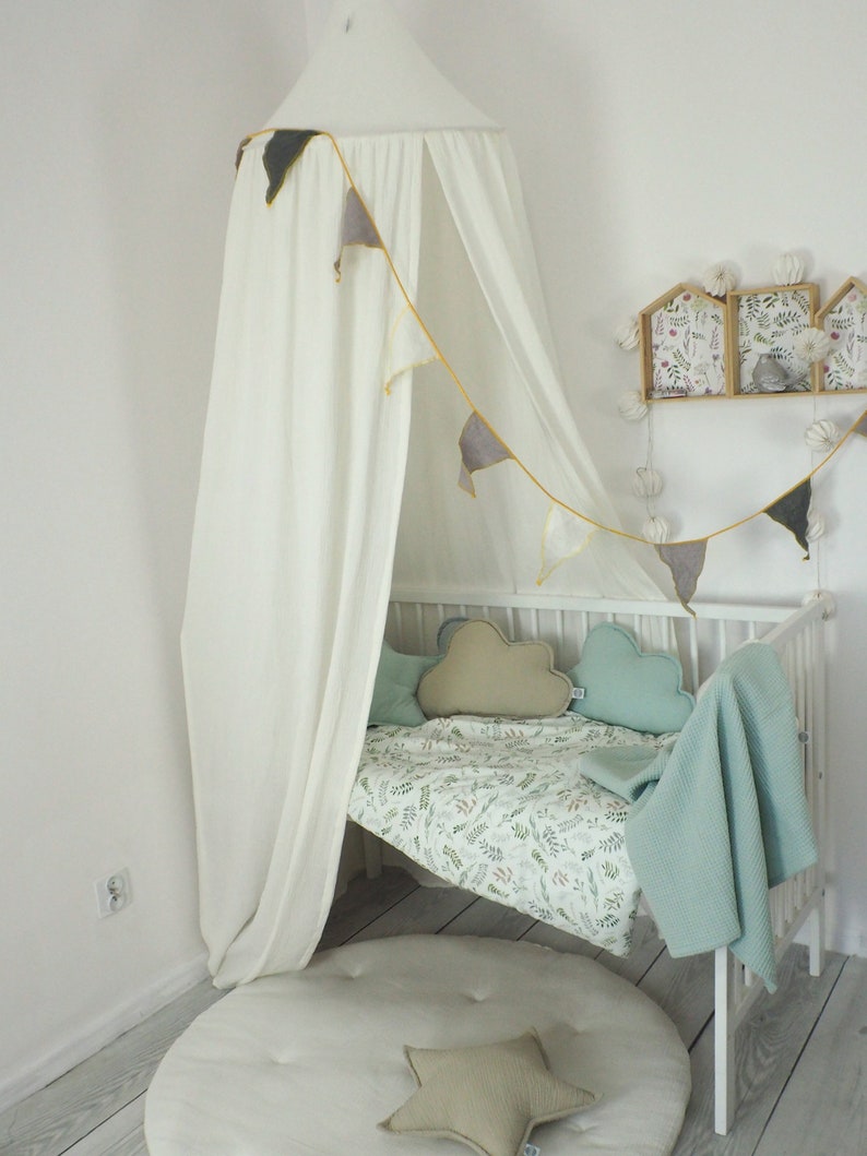 Muslin Canopy White Ivory / Bed Canopy / Kids Baby Canopy / Etsy
